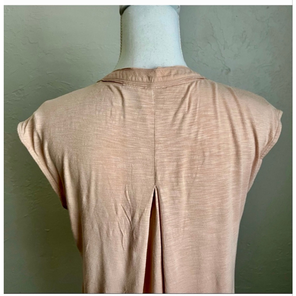 Anthropologie Postmark Blush Cream Split Neck Hi-Lo Blouse Sz S - Picture 7 of 12